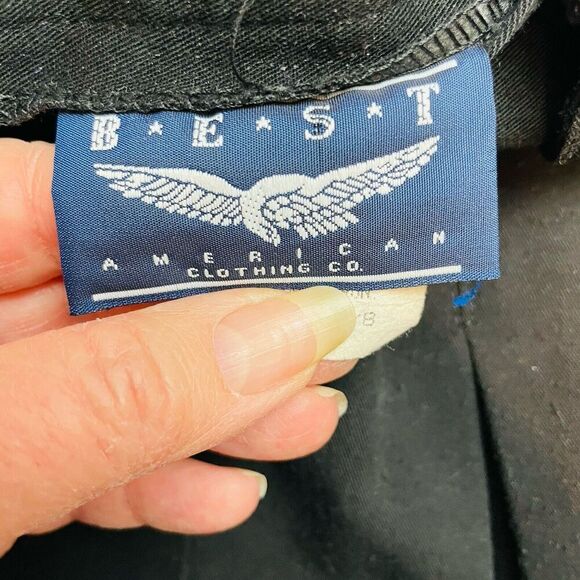 Vintage Best American Midi Skirt Juniors 7/8 Black Button Goth Witchy Whimsigoth - Picture 3 of 8